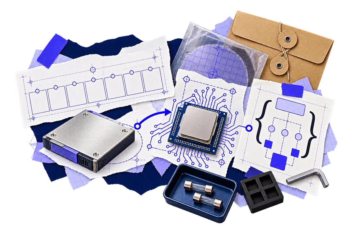 Daily backups collage with a backup drive and stored copies of a website ready to restore