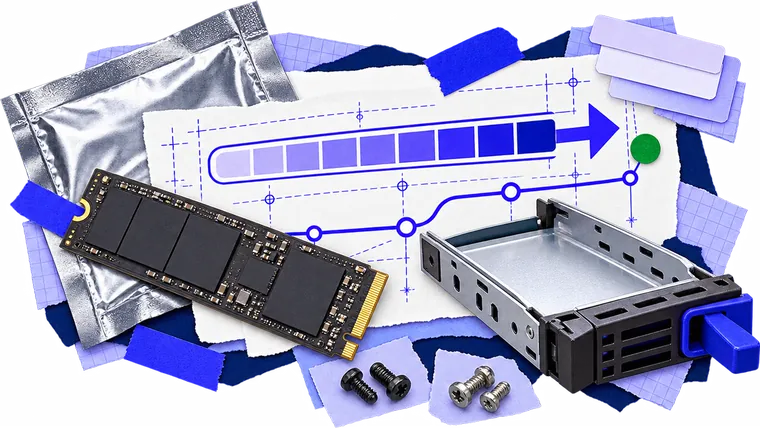 Extra NVMe storage and resources added to a website for expanded capacity