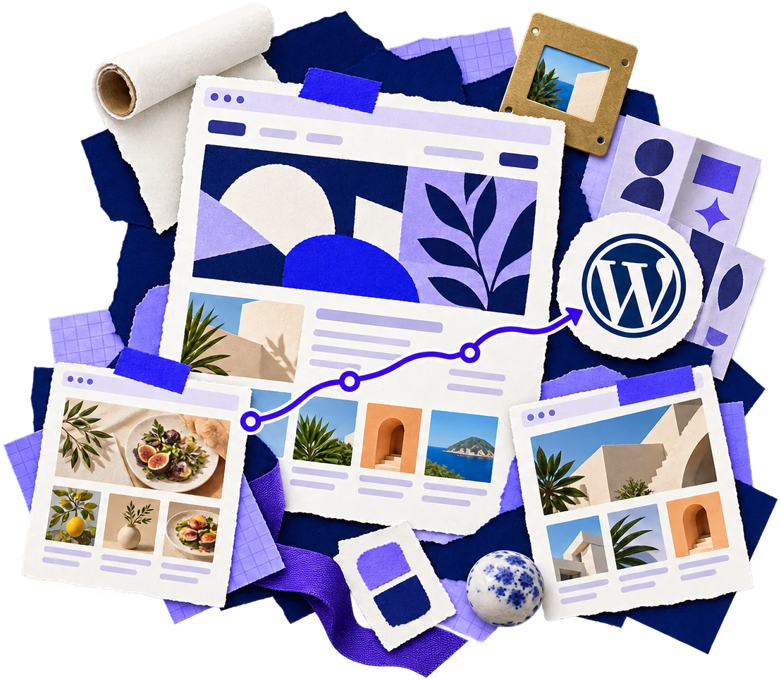 Hosting for WordPress collage with fast WordPress websites and a rising performance line